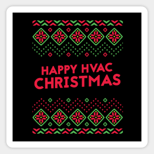 Happy HVAC Christmas Ugly Sweater Magnet